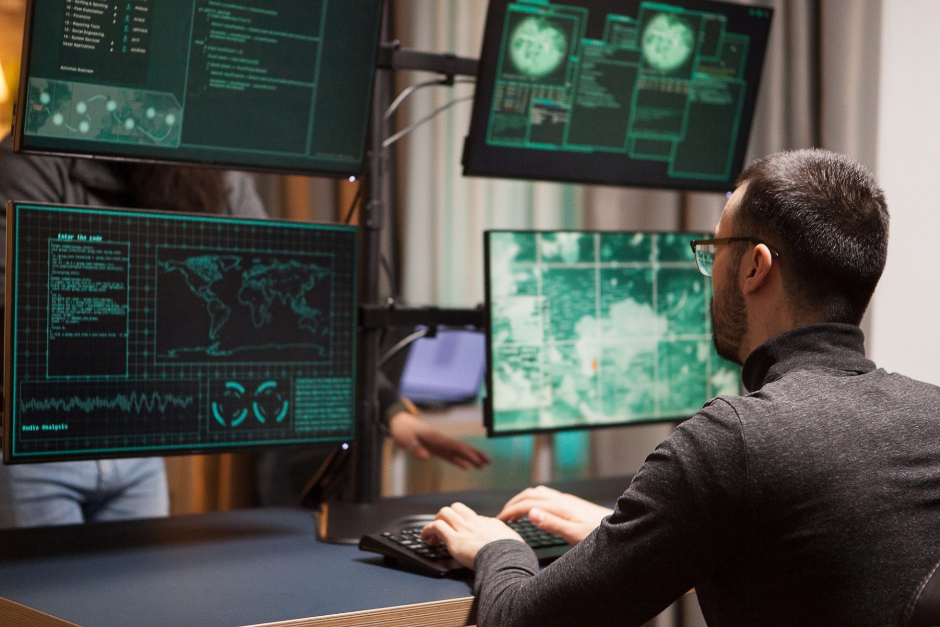 young hacker making a dangerous virus